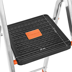 Helloshop26 Échelle 3 marches aluminium - Porte-outils
