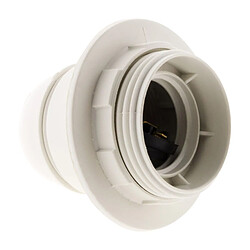 Zenitech Douille E27 thermoplastique avec bague - Blanc