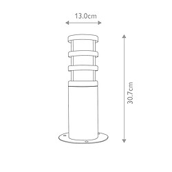ELSTEAD LIGHTING Potelet Extérieur Hornbaek Noir pas cher