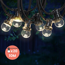 SkyLantern Guirlande Guinguette - 10M 20 Bulbes Transparents