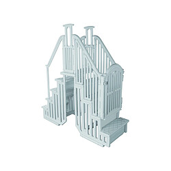 Habitat Et Jardin Escalier double pour piscine Bruno avec porte de sécurité pour enfant