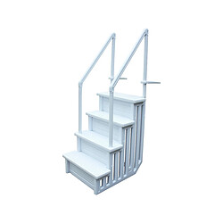 Habitat Et Jardin Escalier simple pour piscine en plastique