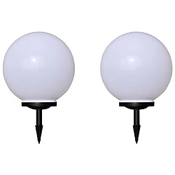 vidaXL Lampes solaires LED - Lot de 2 pcs
