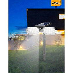 TRADEX Double LED Solaire Articulé Peg YH0518-PIR