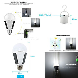 Ampoule LED solaire E27 extérieure 12W