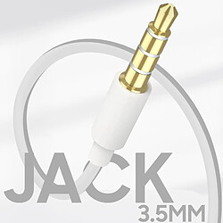 Avizar Ecouteurs filaires jack 3.5 mm - Blanc pas cher