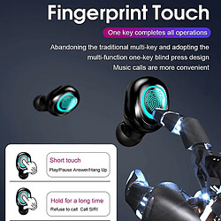 Chrono Écouteurs Bluetooth 5 stéréo - Noir pas cher