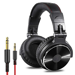 Casque DJ filaire avec micro - Noir Casque DJ filaire - arceau - circumaural - micro et télécommande - jack 3.5 mm