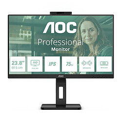 AOC Pro-line 24P3QW - P3 Series - écran LED - 24" (23.8" visualisable) - 1920 x 1080 Full HD (1080p) @ 75 Hz - IPS - 300 cd/m² - 1000:1 - 4 ms - 2xHDMI, DisplayPort - haut-parleurs - noir