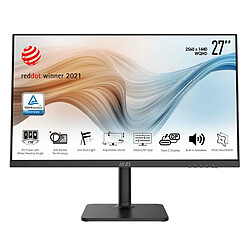 Msi 27" LED IPS Ecran PC - WQHD 2560x1440 - IPS - 75 Hz - 5 ms - HDMI - DisplayPort - audio