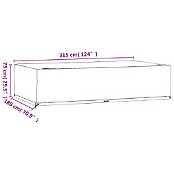 Vidaxl VIDA XL Housse de salon de jardin 12 œillets 315x180x75 cm pas cher