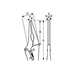 Bahco Pince-étau mâchoire longue 2952-165