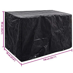 VidaXL Housse de mobilier de jardin - Noir pas cher