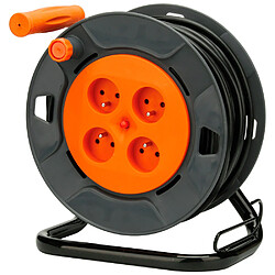 Zenitech Enrouleur électrique 4 prises - 25 m