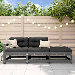 VidaXL Salon de Jardin 3 Pièces - Gris