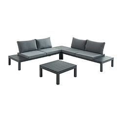 VENTE-UNIQUE Salon de jardin modulable aluminium - Anthracite