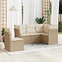 VIDAXL Salon de jardin 5 pcs Beige