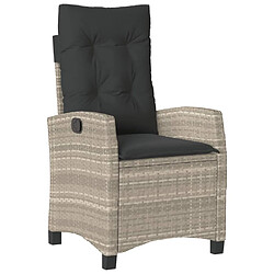 Acheter vidaXL Ensemble à manger de jardin 5 pcs avec coussins - Gris clair