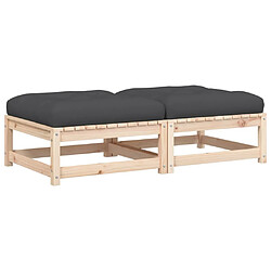 VidaXL Repose-pieds Jardin Pin