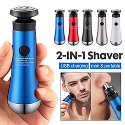 Rasoir électrique 2-en-1 - Bleu