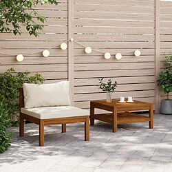 VIDAXL Ensemble canapés 2 pcs bois acacia
