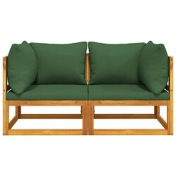 Avis vidaxl Canapés d'angle sectionnels 2 pcs - Bois