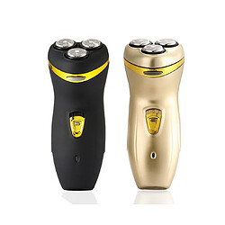 Rasoir électrique 3 têtes - Doré pas cher