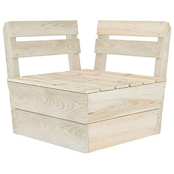 vidaXL Canapé d'angle - Bois d'épicéa