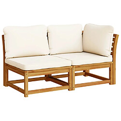 vidaXL Salon de jardin 2 pcs - Bois massif
