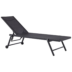 Beliani Chaise longue Noir PORTOFINO