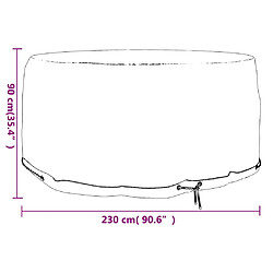 vidaXL Housse pour meubles de jardin Ø230x90 cm pas cher