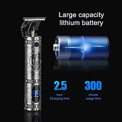 Tondeuse cheveux lame en T - Argent