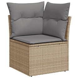 Acheter vidaXL Salon de jardin bois et résine tressée - Beige