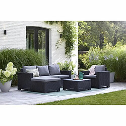 Allibert Salon de jardin résine - Gris graphite