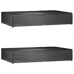 VIDAXL Housses de salon de jardin - 2 pièces - Noir