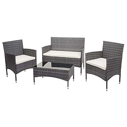 Decoshop26 decomshop26 Salon de jardin - En polyrotin