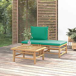 vidaXL Salon de jardin 3 pcs vert bambou