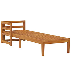 Acheter VidaXL Chaise longue avec accoudoir - Gris foncé