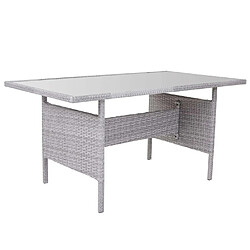 Decoshop26 Ensemble de salon de jardin - Gris clair