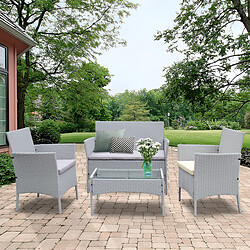 Bigzzia Salon de jardin 4 pcs