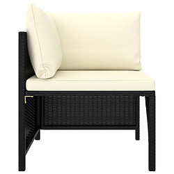 Acheter Salon de jardin vidaXL 5 pcs - Résine tressée noire