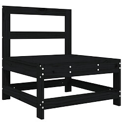 Acheter Vidaxl vidaXL Salon de jardin 3 pièces - Noir bois massif