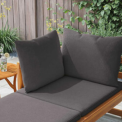 Avis VidaXL Chaise longue avec accoudoir - Gris foncé