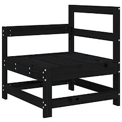 Avis Vidaxl vidaXL Salon de jardin 3 pièces - Noir bois massif