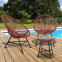 Idmarket MARKET IZMIR Salon jardin - Terracotta