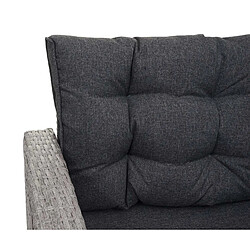 Decoshop26 Ensemble complet de salon de jardin terrasse - Gris