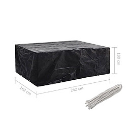 Housses de salon de jardin vidaXL - Noir pas cher
