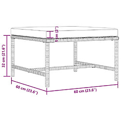 VIDAXL Salon de jardin 3 pcs - Gris pas cher