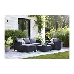 Allibert Salon de jardin résine tressée - Gris graphite