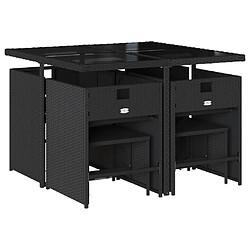 Avis vidaXL Ensemble salon jardin 9pcs résine tressée